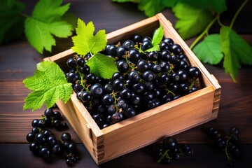 A bowl of ripe, organic currant berries, showcasing their natural sweetness and health benefits, on a rustic wooden background