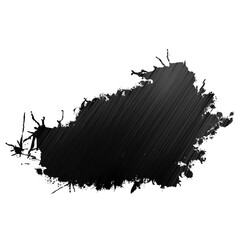 Abstract black ink spill for decoration 