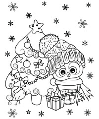 Christmas coloring page for kids