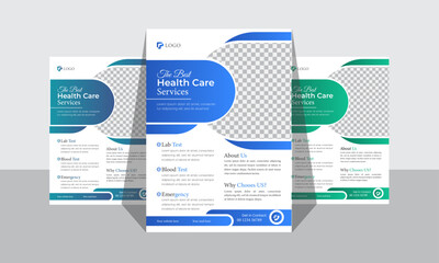 Medical healthcare corporate business flyer template design