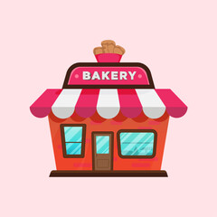 Illustration of Cute Bakery cartoon