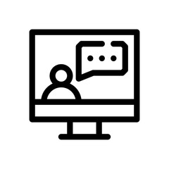 video conference line icon