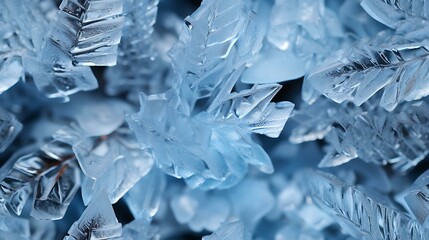 Macro de cristais de gelo