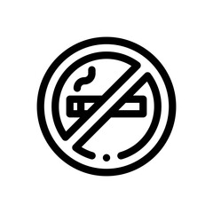 no smoking line icon
