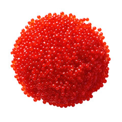 Delicious red caviar isolated on white or transparent background, png clipart, design element. Easy to place object on any other background. - obrazy, fototapety, plakaty