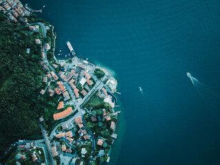 Top Down Aerial of Capri Italy Amalfi Coast