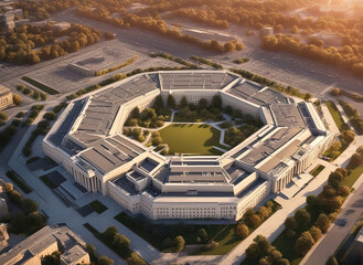 Pentagon building - Created with Generative AI Technology
