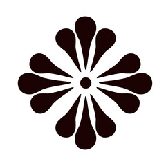 Mandala pattern back and White 