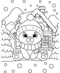 Christmas coloring page for kids