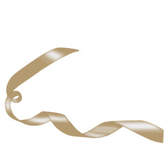 Golden ribbon isolated on white background 