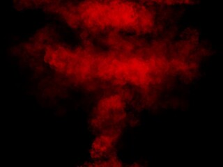 Red clouds on dark background. Illustration drawn from tablet use for graphic background in abstract concept.
