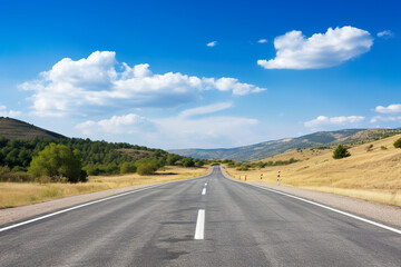 Fototapeta premium Long winding open road highway