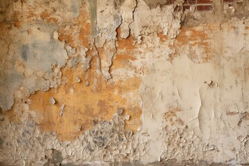 Detailed view of decay on indoor wall. Generative AI