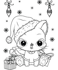 Christmas coloring page for kids