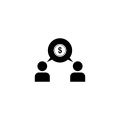 Meeting icon. Business teamwork sign  isolated on white background 