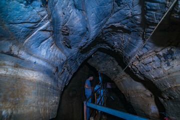 Unseen in Thailand, the blue cave features a natural blue marble color pattern on its walls. 