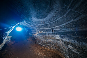 Unseen in Thailand, the blue cave features a natural blue marble color pattern on its walls. 