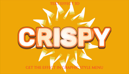 Crispy Text Effect 3D - Get the effect graphic in style menu