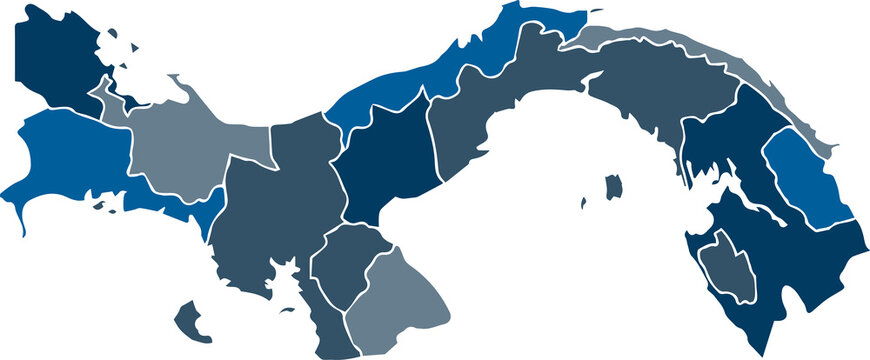blue panama map and its variations