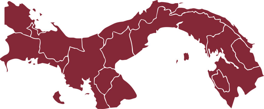 vector map of panama red color