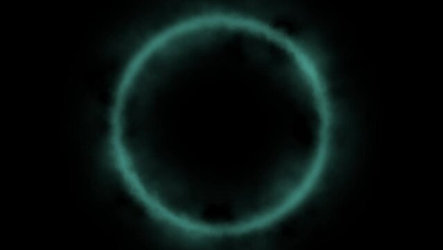 Ring aus grünem Gas Rauch  Nebel, grün düster, Luft, Energie, Power, kreis
