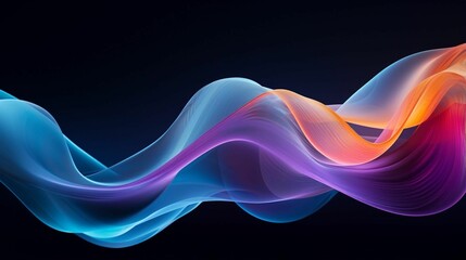 Obraz premium Abstract flowing liquid featuring a vibrant color palette, AI-generated.