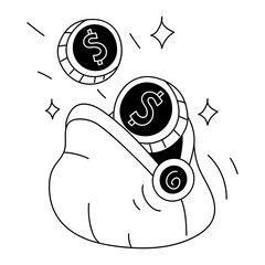 Bundle of Finance Doodle Icons 

