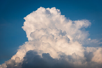 Evening sky with dramatic Cumulonimbus clouds over the sky.