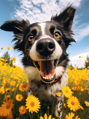 Mudi - Happy Dogs in a Meadow on a Sunny Day