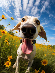 Saluki - Happy Dogs in a Meadow on a Sunny Day