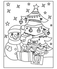 Christmas coloring page for kids