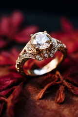 Close up of a stunning engagement ring