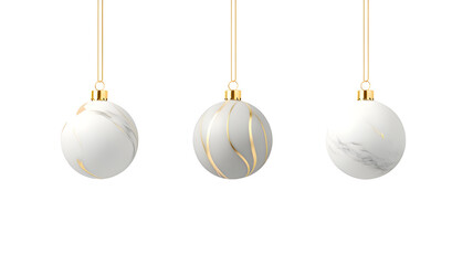 Merry Christmas Silver Ball Ornaments for Holiday Greetings. Christmas concept background
