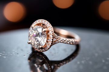 Fototapeta premium Close up of a stunning engagement ring