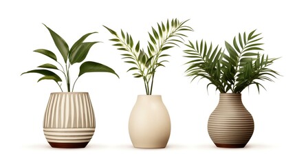  plant set different potted plants in ceramic pots. Home potted plants. - obrazy, fototapety, plakaty