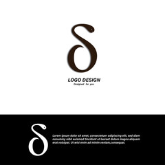 beautiful luxury letter S in infinity shape, elegant circular letter S and S logo template.