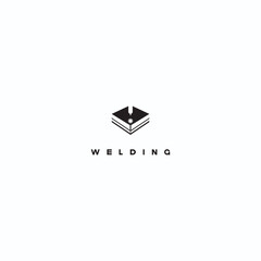 
illustration consisting of an image of the welding process in the form of a symbol or logo
