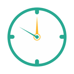 flat clock watch vector 