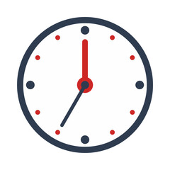 flat clock watch vector 
