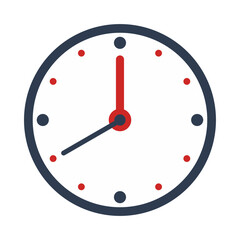 flat clock watch vector 