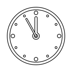 flat clock watch outline
