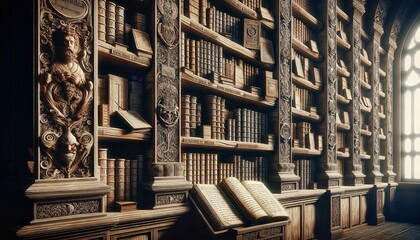 Secrets of the Past Ancient Manuscripts in an Old Library