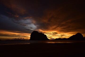 sunset on the beach 