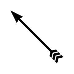 Bow arrow icon. Black silhouette. Front side view. Vector simple flat graphic illustration. Isolated object on a white background. Isolate.