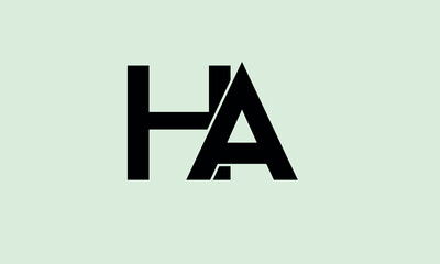 HA logo design. Vector illustration.