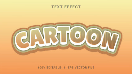 Modern editable cartoon text effect 3d text effect