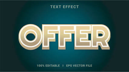 Modern editable offer text effect 3d text effect
