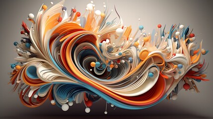 3D abstract art background wallpaper - obrazy, fototapety, plakaty