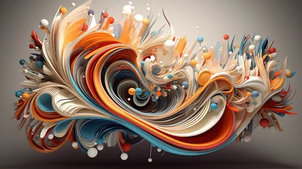 Foto op Plexiglas 3D abstract art background wallpaper © Alin