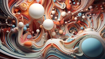 3D abstract art background wallpaper - obrazy, fototapety, plakaty